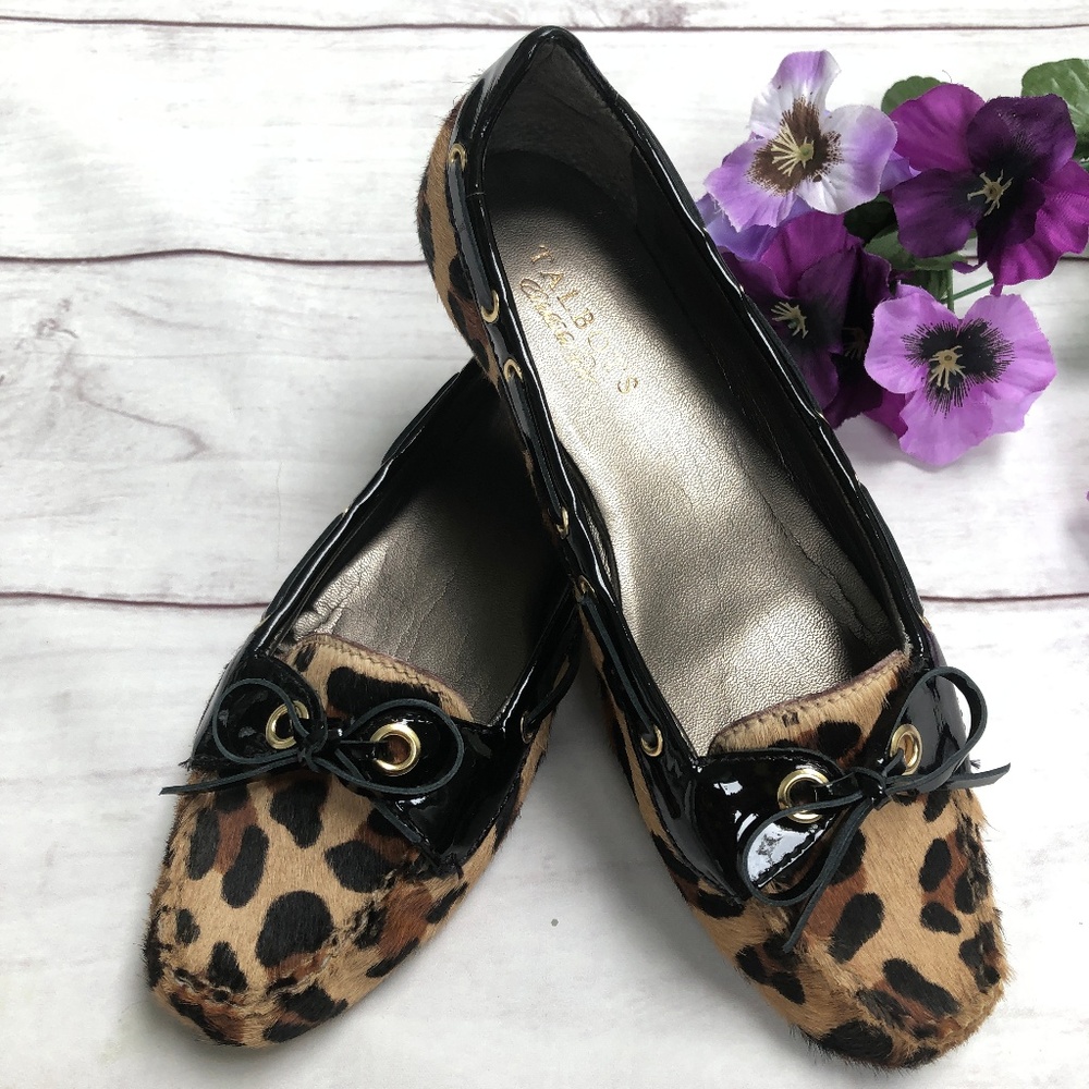 Talbots Leopard Black Loafer Flats